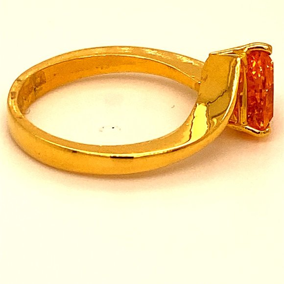 Mandarin Spessartine 2.20ct Solid 22K Gold Ring - Picture 4 of 7
